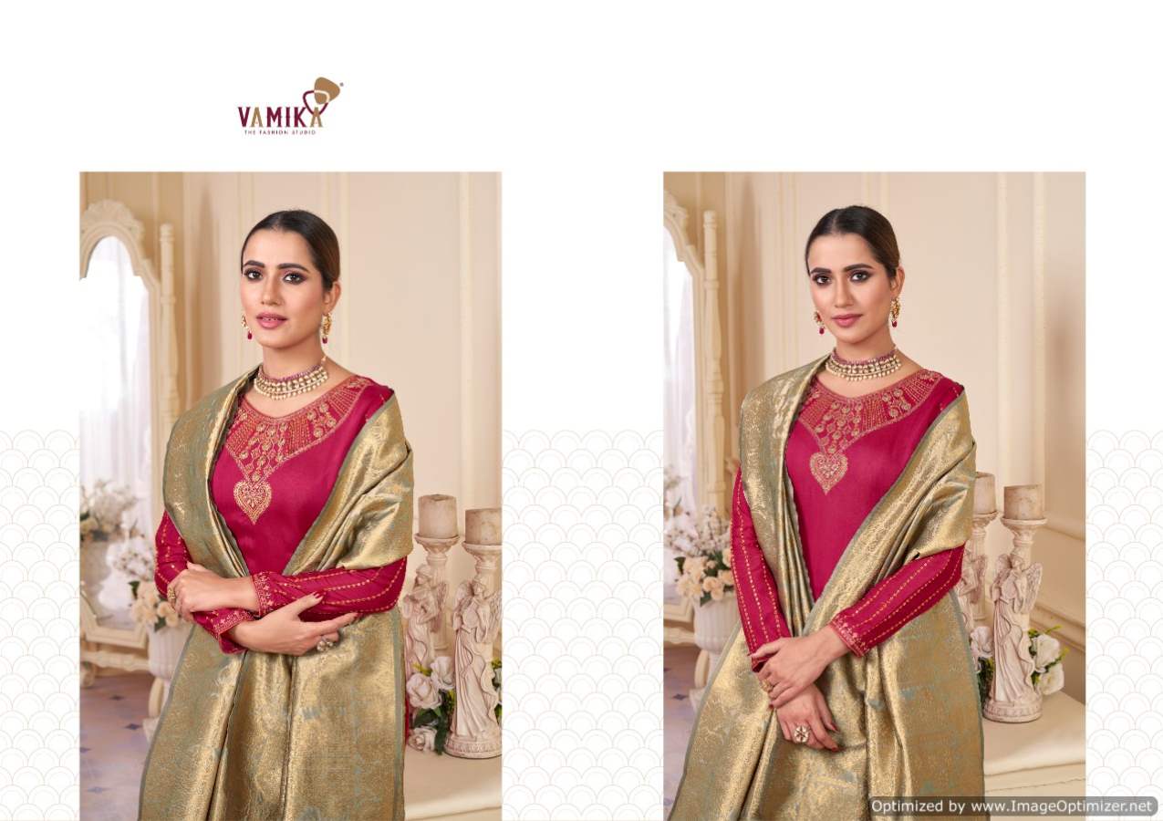 Vamika Sajda Heavy Festive Wear Rayon Kurti With Palazzo And Dupatta Ready Made Collection